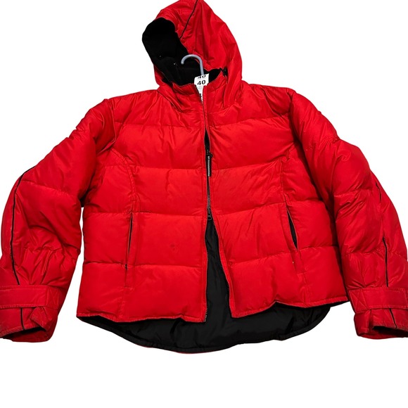 Bernardo Jackets & Blazers - Bernardo Down Puffer Jacket Red Hooded Zip Front Women's Size L
